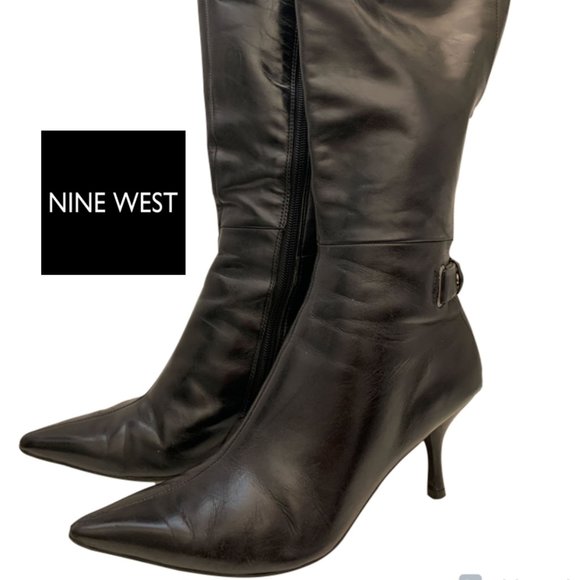 Nine West Shoes - Nine West Tall Leather Heeled Boots